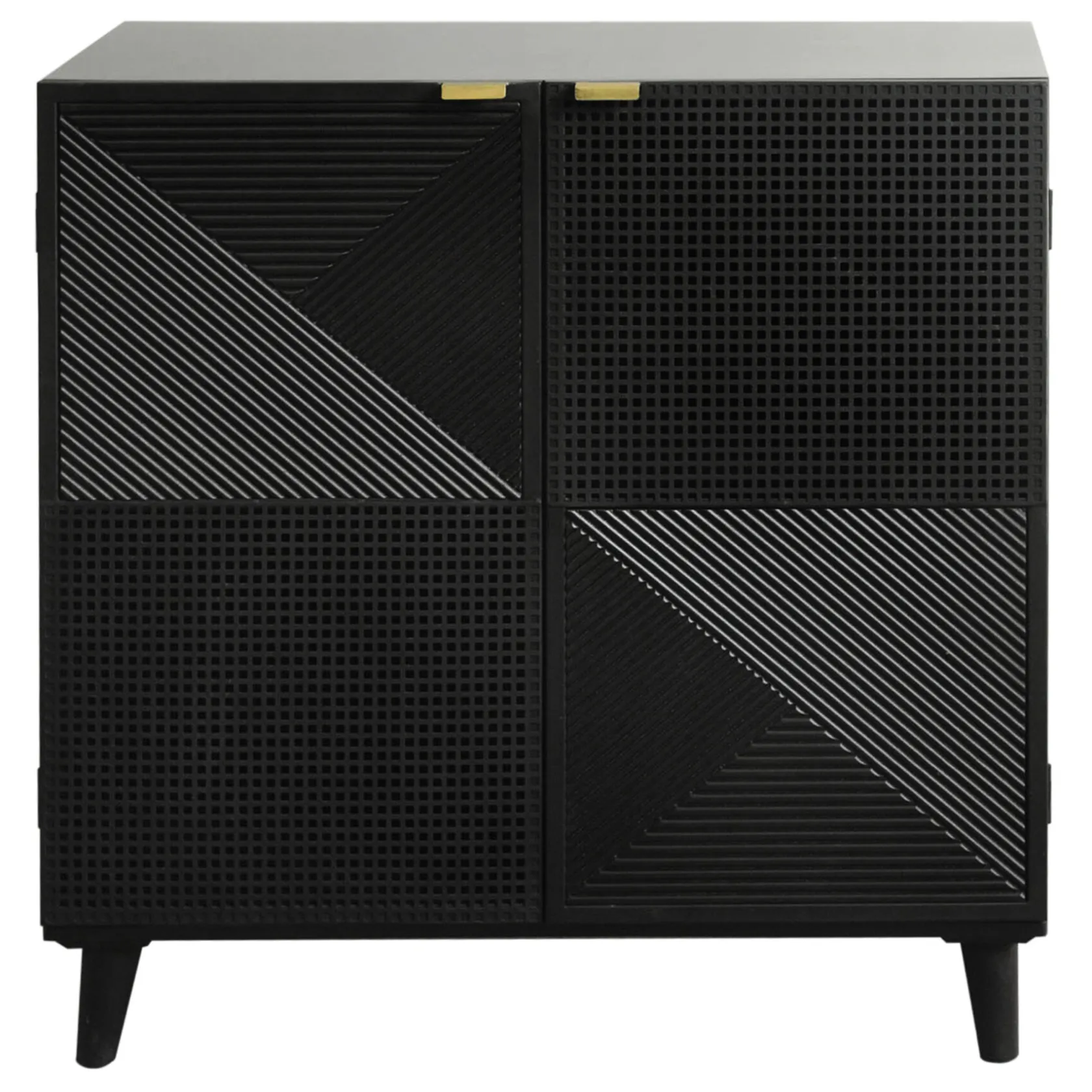 * 2 Door Black Wooden & Metal Cabinet Good Quality