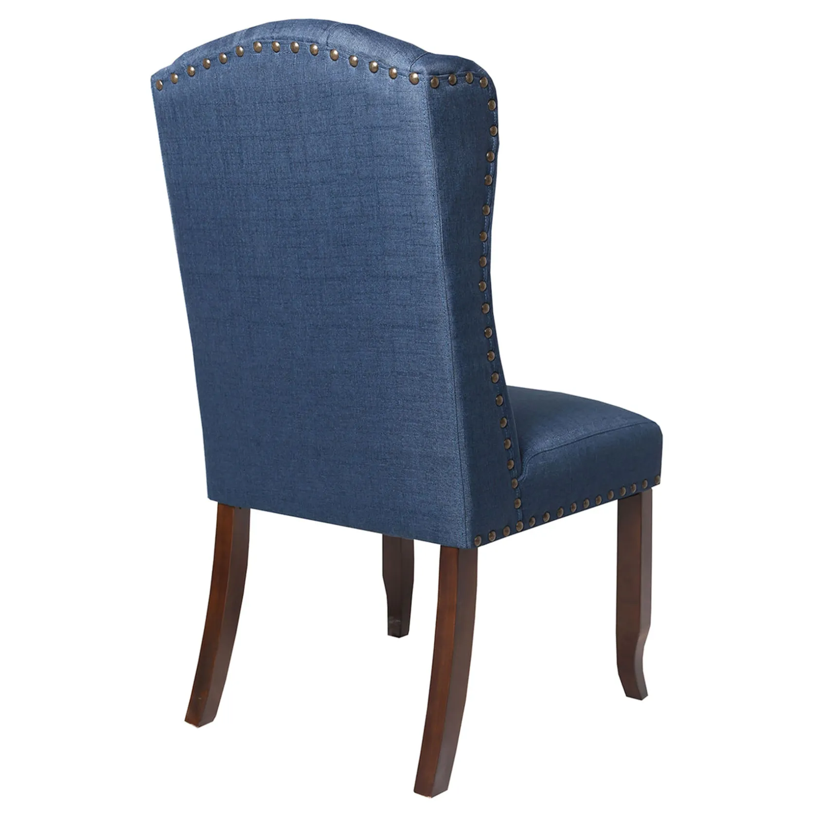 * Aahmad Blue Tufted Wing Dining Chair Featured