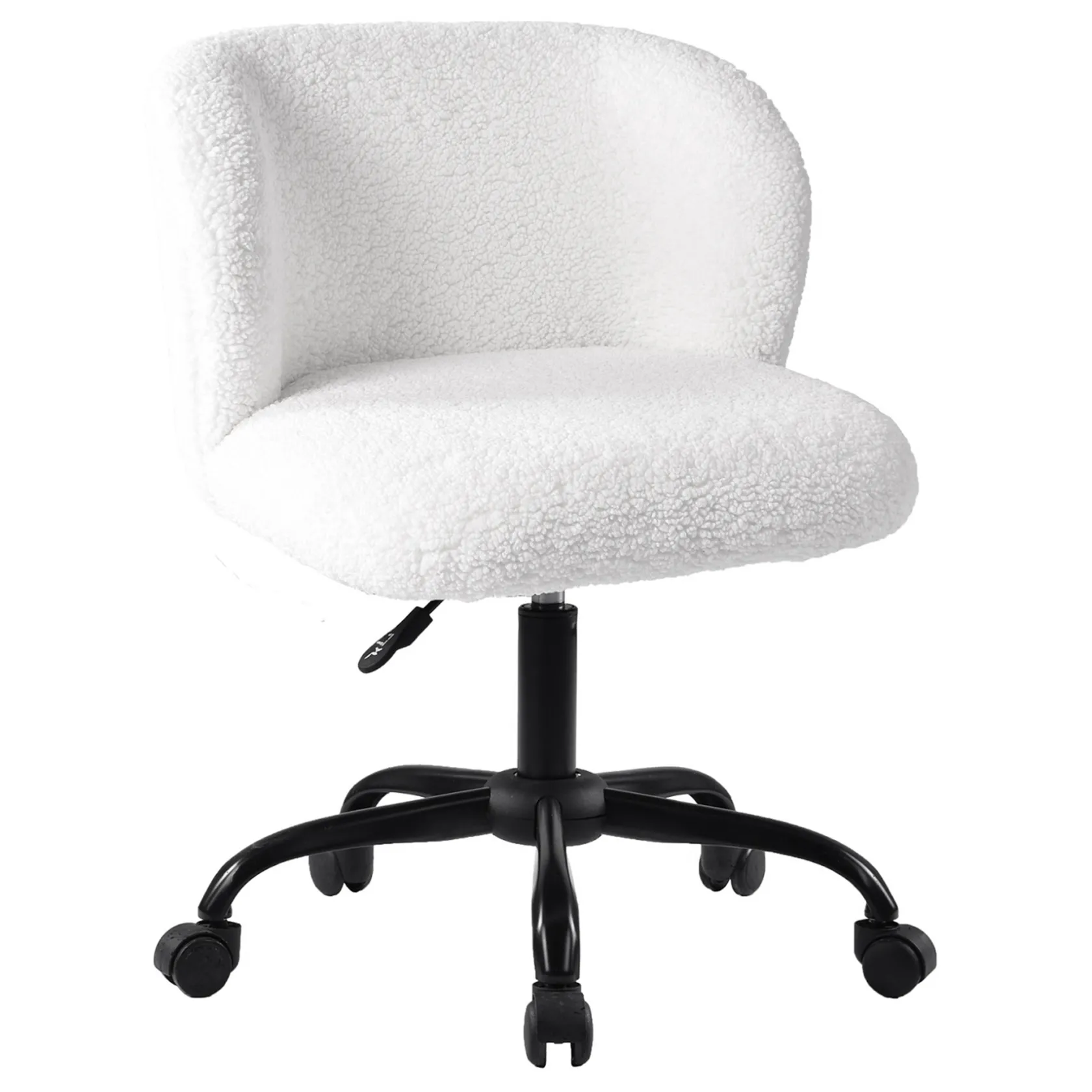 * Aubrey White Sherpa Office Chair Featured
