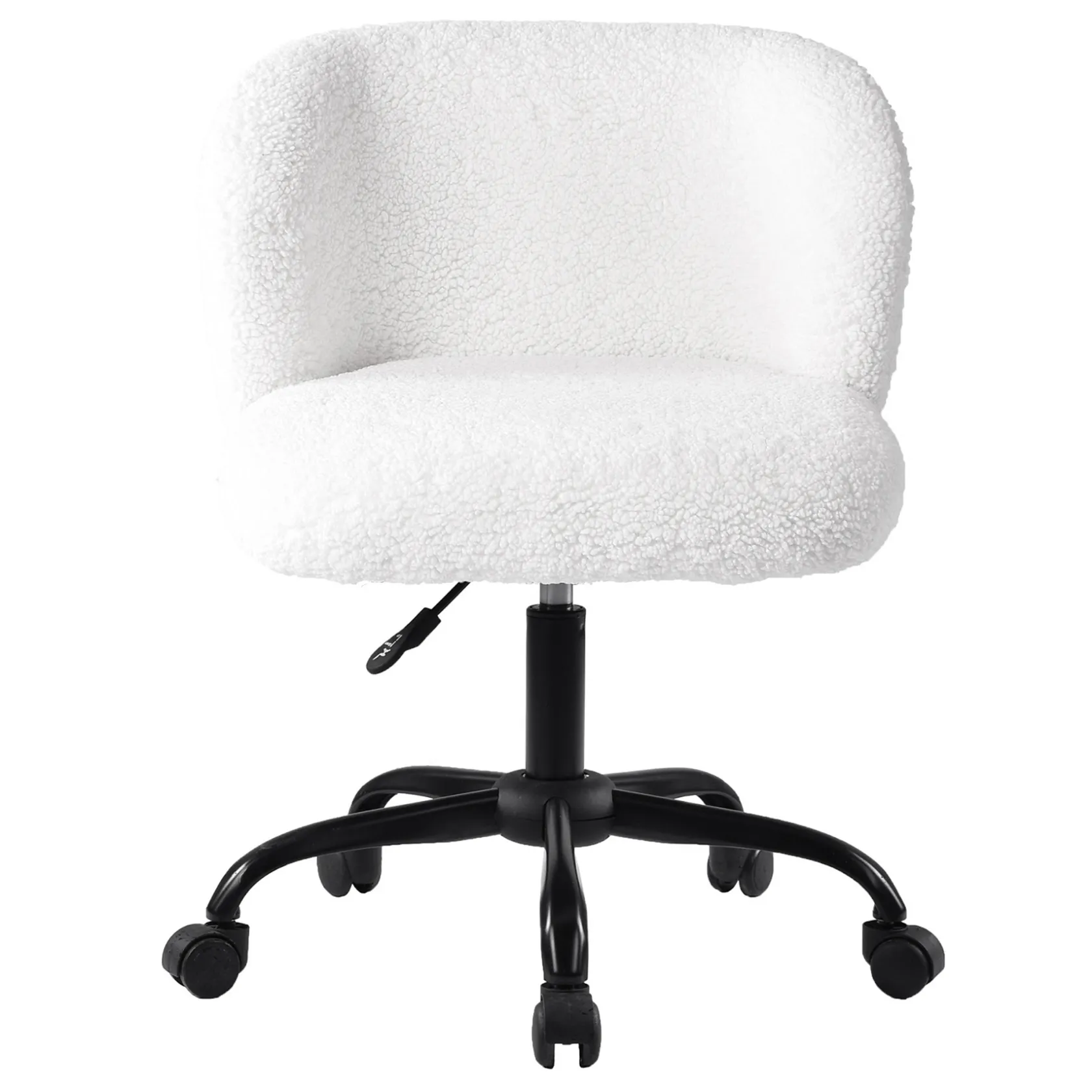 * Aubrey White Sherpa Office Chair Featured