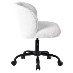 * Aubrey White Sherpa Office Chair Featured