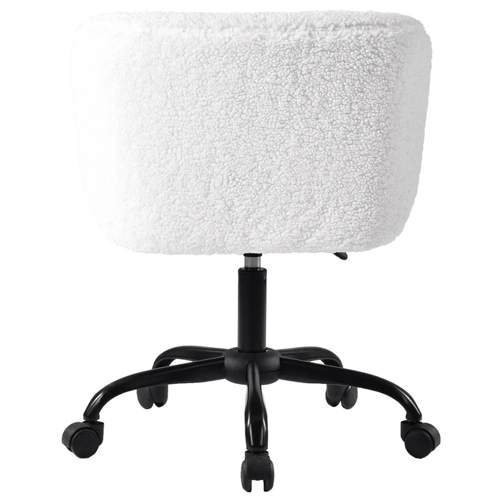 * Aubrey White Sherpa Office Chair Featured