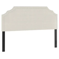 * Belize Cream Nail Head Trim King Headboard Gift Selection