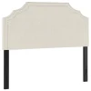 * Belize Cream Nail Head Trim Queen Headboard Premium