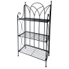 * Black 3 Tier Gothic Baker Rack With Metal Wire Shelves Clearance