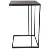 * Black Metal C-Table With Dark Wooden Top Promotion