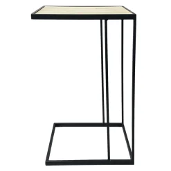 * Black Metal C-Table With Light Wooden Top Less Expensive