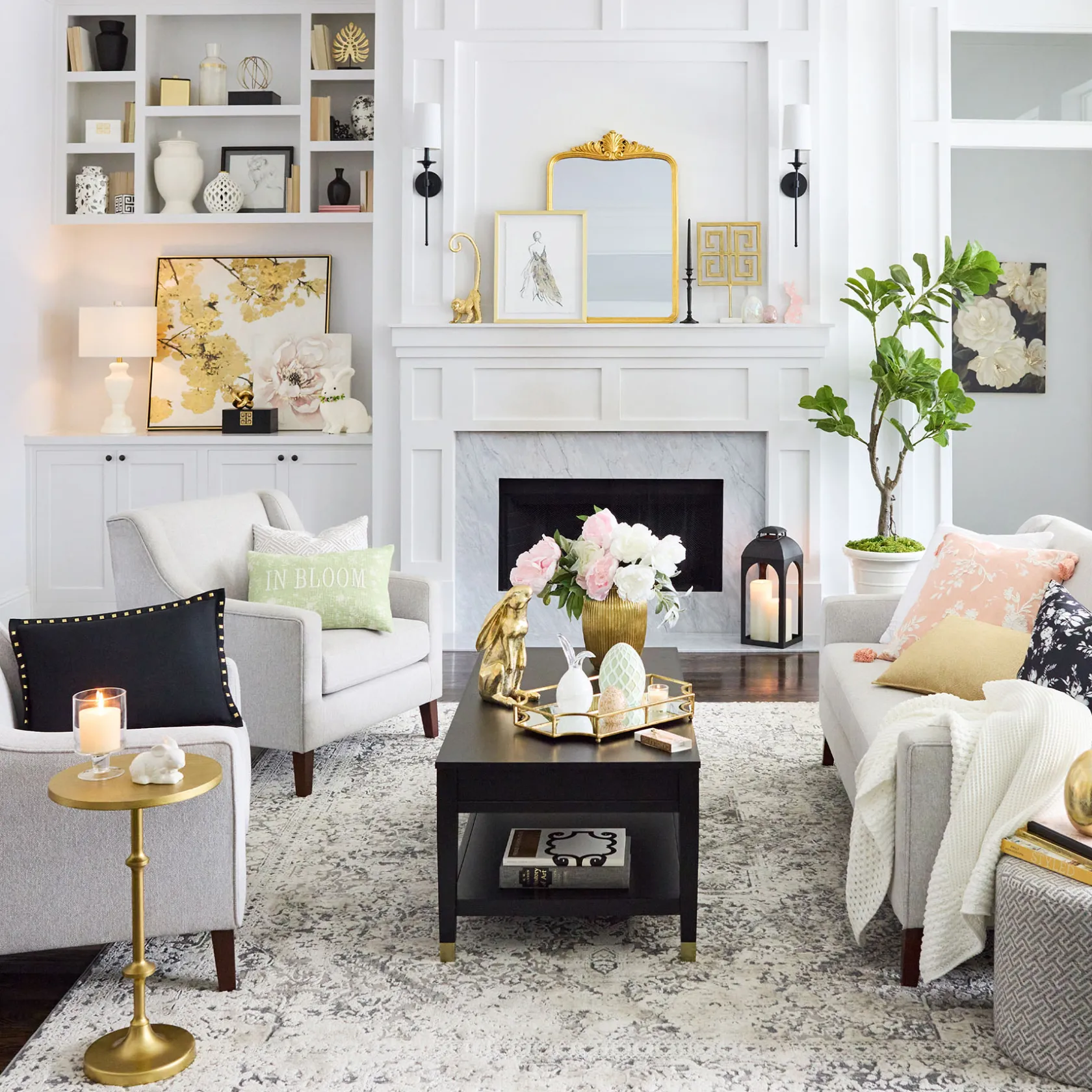 * Calvin Gold Metal Accent Table, 22 Opening Sales