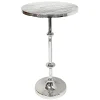 * Calvin Silver Metal Accent Table, 22 Online Discount