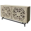 * Carved 4 Door Wood Sideboard Discount