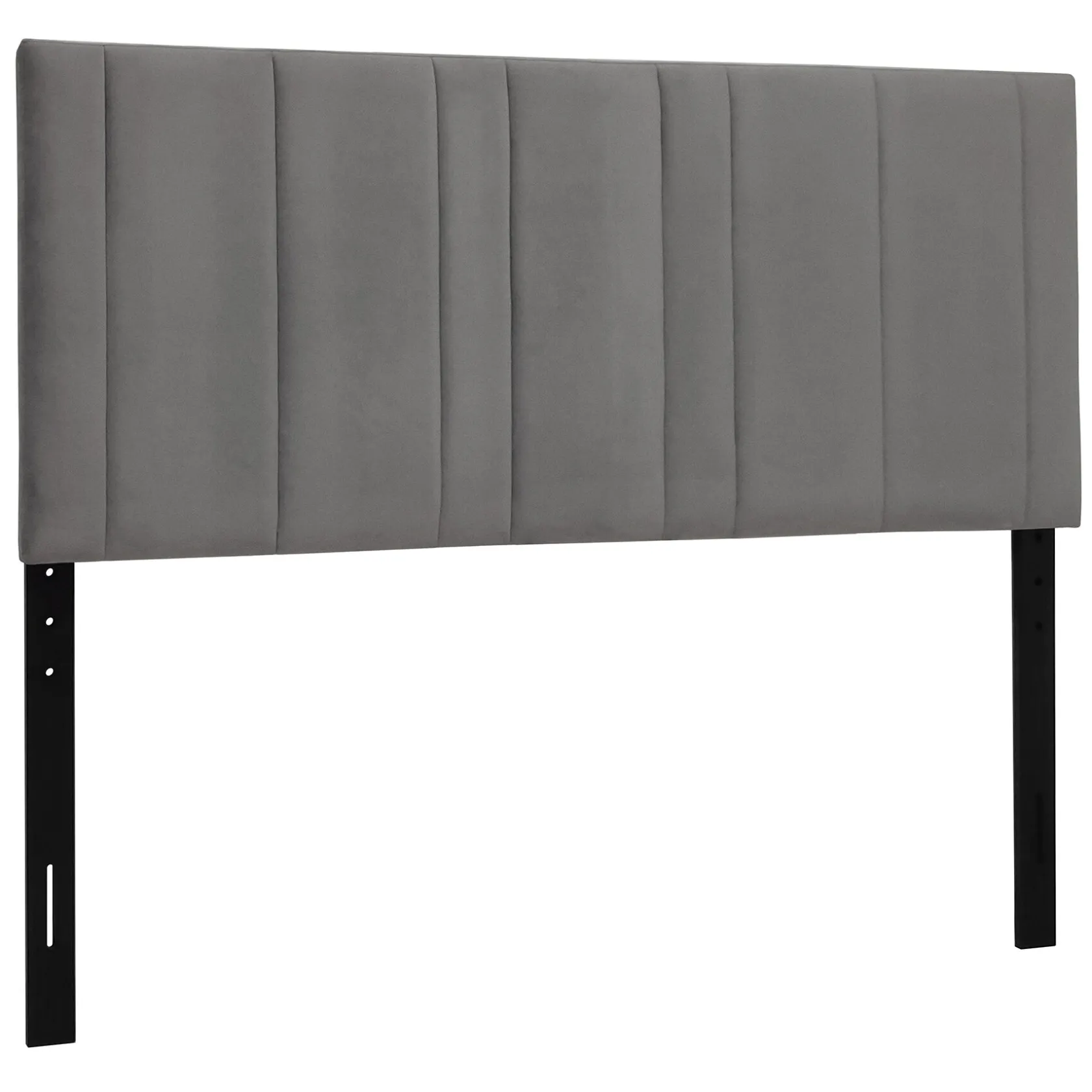 * Chandler Grey Velvet Channeled Queen Headboard Fashion