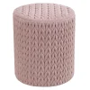 * Cheryl Quilted Ottoman, Blush Discount