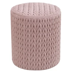* Cheryl Quilted Ottoman, Blush Discount