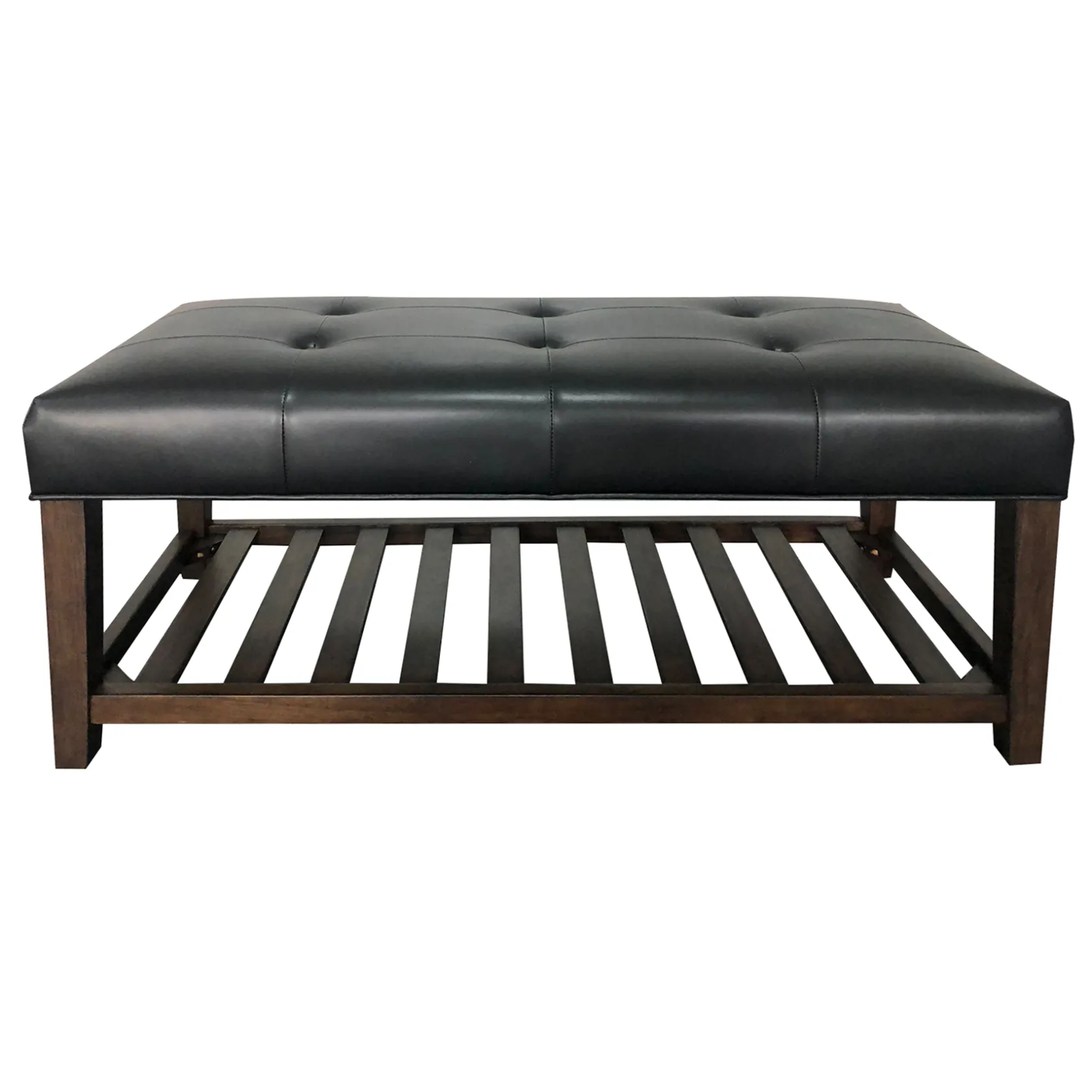 * Collins Black Leather Bench Clearance
