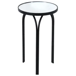 * Colton Mirrored-Top Accent Table, Black Promotion