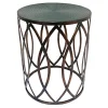 * Copper Round Metal Side Table, Small Bargain Sale