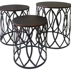 * Copper Round Metal Side Table, Small Bargain Sale