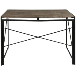* Dakota Black & Brown Industrial Modern Office Desk Bargain Sale