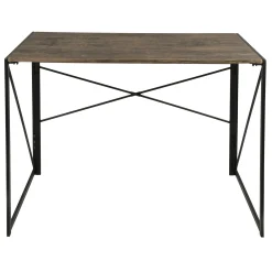 * Dakota Black & Brown Industrial Modern Office Desk Bargain Sale