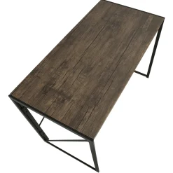 * Dakota Black & Brown Industrial Modern Office Desk Bargain Sale