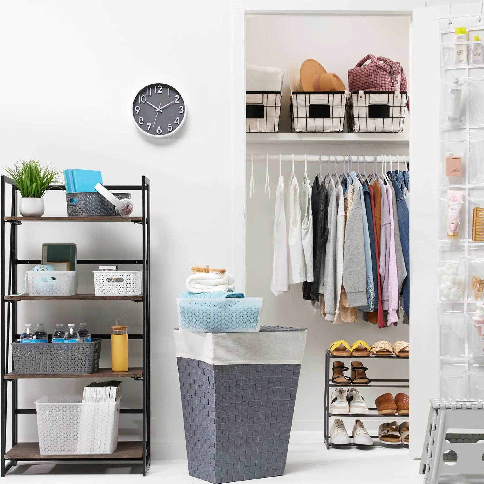 * Dakota 4-Tier Black & Brown Industrial Modern Bookshelf, 49 Low Price