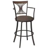 * Devon Oversized Brown Barstool With Arms, 30 Discount Online