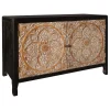 * 2-Door Carved Black Long Cabinet Opening Sales