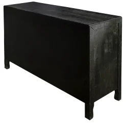 * 2-Door Carved Black Long Cabinet Opening Sales