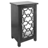 * 1-Door Mirrored Silver Cabinet Exquisite Gifts