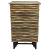 * 1-Door Wave Wood Cabinet Fashion