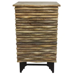 * 1-Door Wave Wood Cabinet Fashion