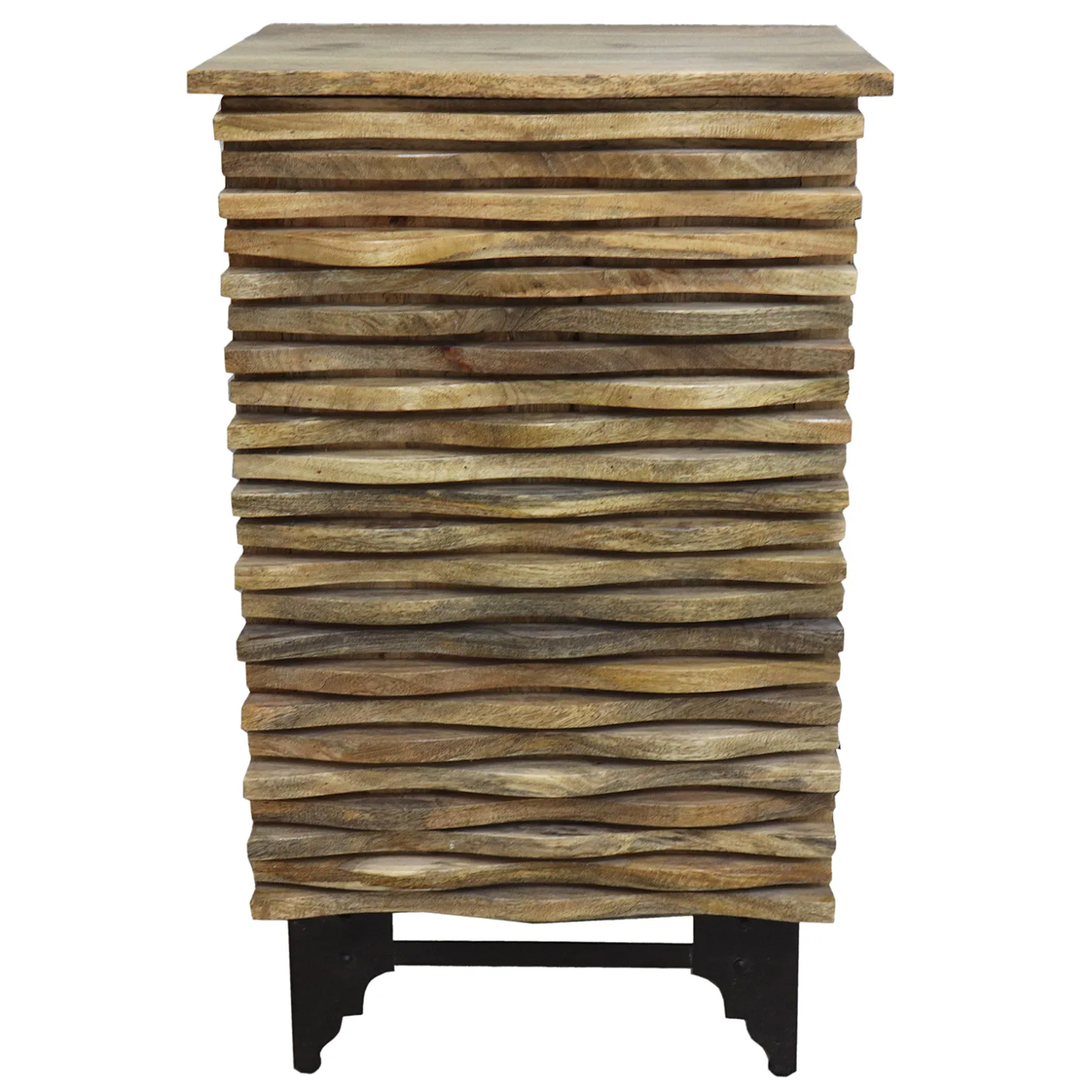 * 1-Door Wave Wood Cabinet Fashion