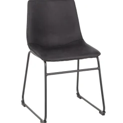 * Drake Modern Industrial Dining Chair, Dark Grey Promotion