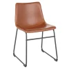 * Drake Modern Industrial Dining Chair, Cognac Cheaper