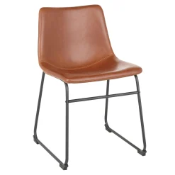* Drake Modern Industrial Dining Chair, Cognac Cheaper