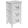 * 3-Drawer Distressed White Cabinet Outlet