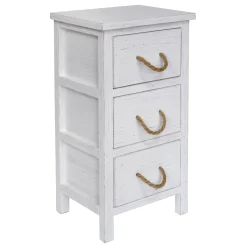 * 3-Drawer Distressed White Cabinet Outlet