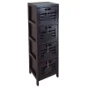 * 4-Drawer Grey Wooden Cabinet, Medium Flash Sale