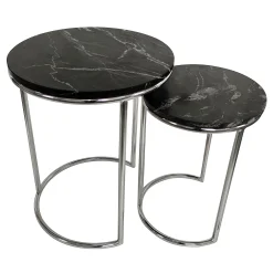 * Essex Black Marble Nesting Tables Online Discount
