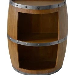 * Faux Wine Barrel 2 Tier Display Shelf Less Expensive