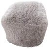 * Faye Shag Pouf, Grey Online Discount