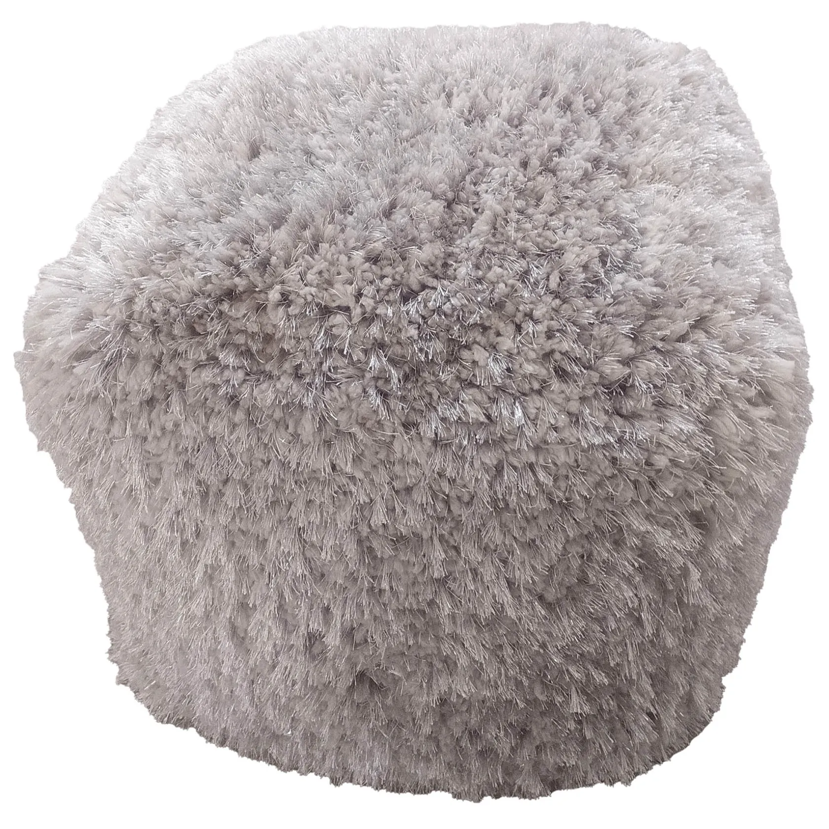* Faye Shag Pouf, Grey Online Discount