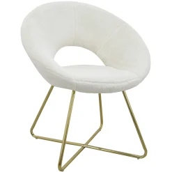 * Felicity Faux Fur Accent Chair Cream Gift Selection