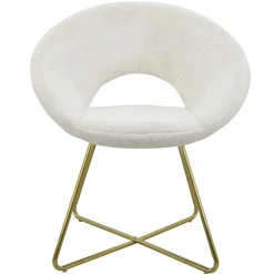 * Felicity Faux Fur Accent Chair Cream Gift Selection