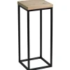 * Fiona Wood Top Plant Stand With Metal Base, Small Outlet