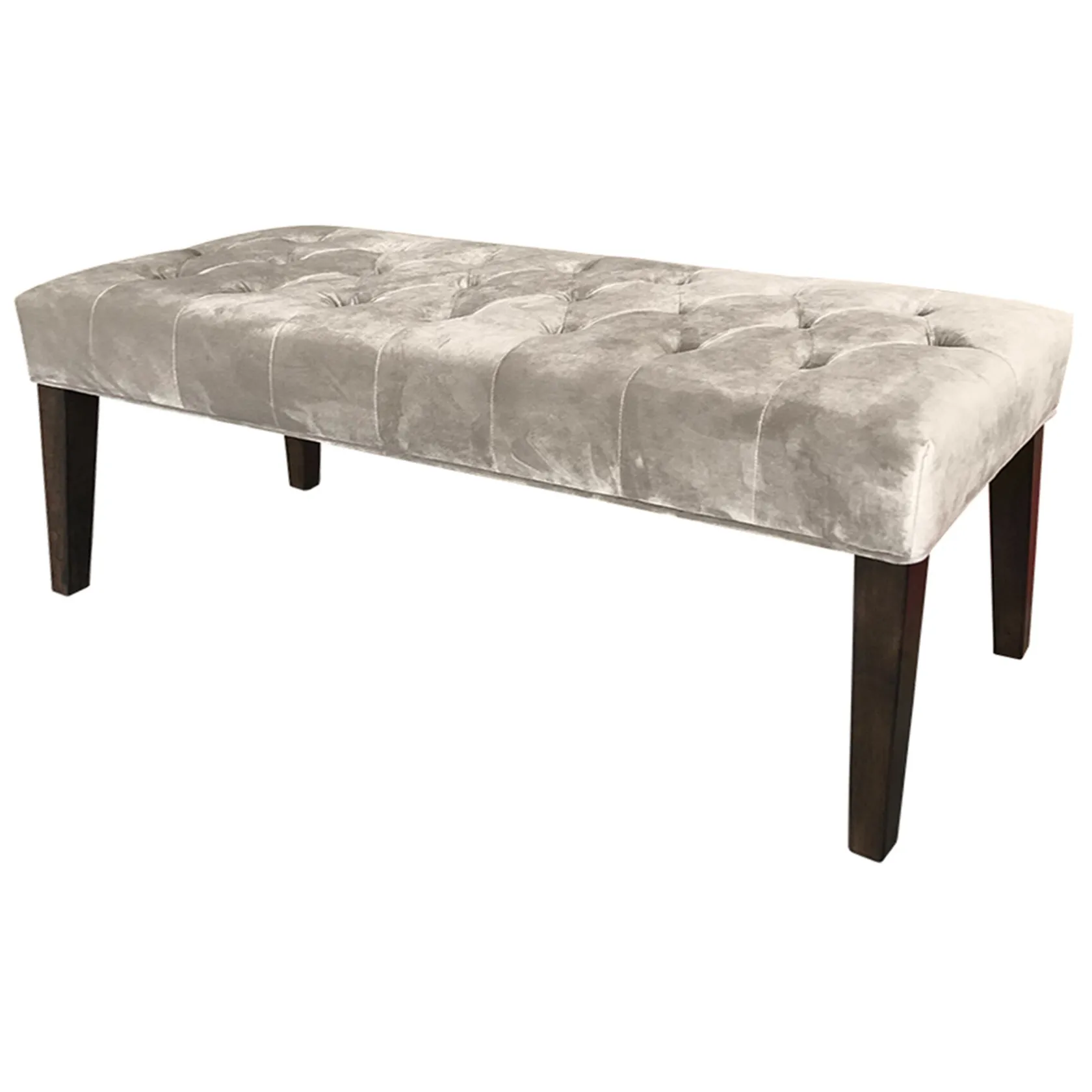 * Grace Mitchell Courtney Tufted Bench, Grey Clearance