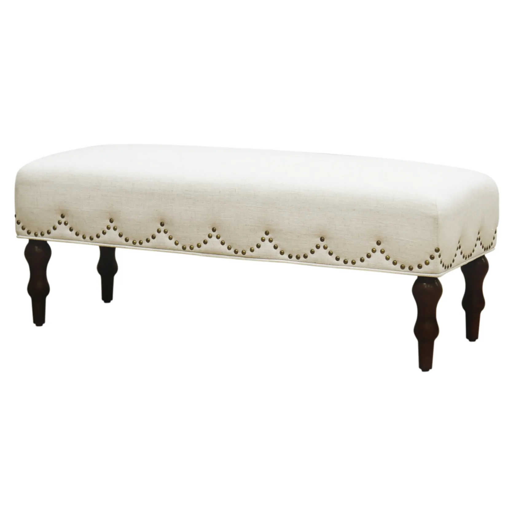 * Grace Mitchell Ellery Bench With Scalloped Nailheads Promotion