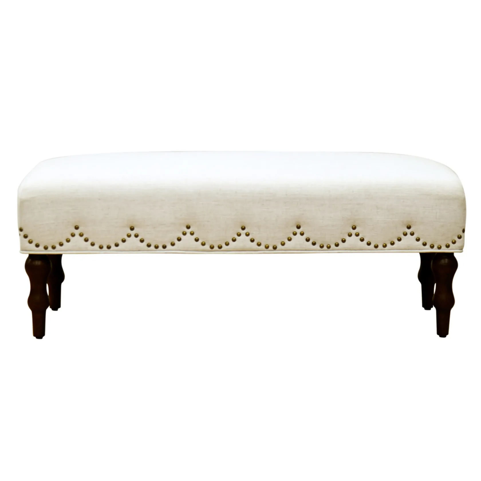 * Grace Mitchell Ellery Bench With Scalloped Nailheads Promotion