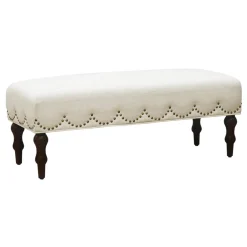 * Grace Mitchell Ellery Bench With Scalloped Nailheads Promotion