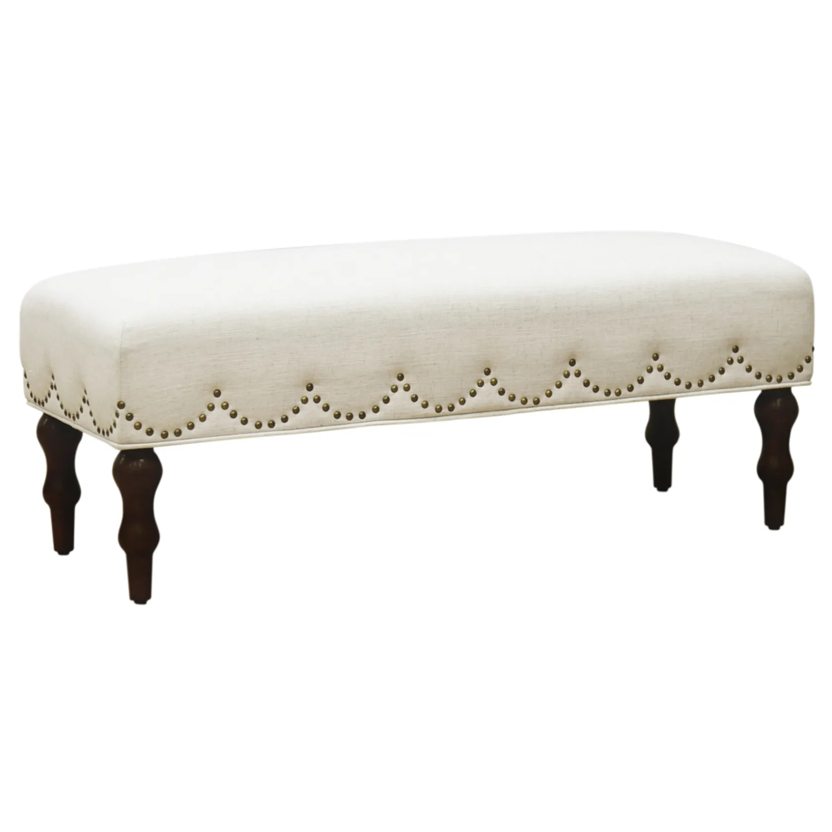 * Grace Mitchell Ellery Bench With Scalloped Nailheads Promotion